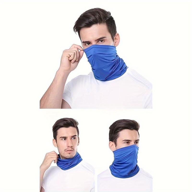 6pcs Cooling UV Protection Bandana Face Mask, Scarf, Men's Balaclava Hat, Face Sunscreenfa, Breathable Headscarf, Headband, Suitable for Outdoor Sports, Cycling, Running