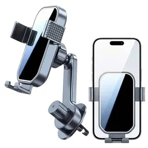 Auto Wider Clamp Car Phone Holder Mount for Air Vent, Gravity Bracket Easy Used, Military Sturdy Metal Air Vent Hook, Car SUV Pickup Truck Air Outlet Cell Phone Mount Holder Stand, Universal for iPhone 17 Pro Max 16 15 14 13 Samsung S25 S24