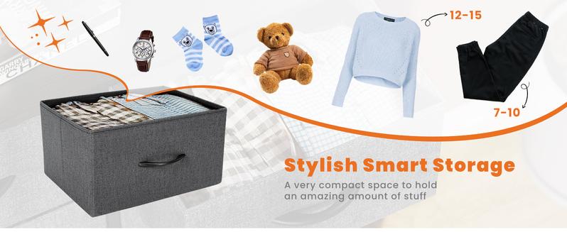 【Deal】Sweetfurniture Dresser for Bedroom, Storage Drawers, TV Stand Fabric Storage Tower with 7 Drawers, Chest of Drawers with Fabric Bins