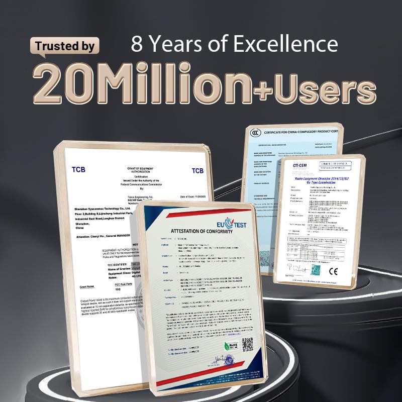 ECOVOX 4G LTE WiFi Mobile Hotspot 2026, No SIM Card Required No Contract, 9 Connected Devices, Multiple Networks, Portable Internet for Campers, Motorhomes and Travels, Free 1GB Local Data