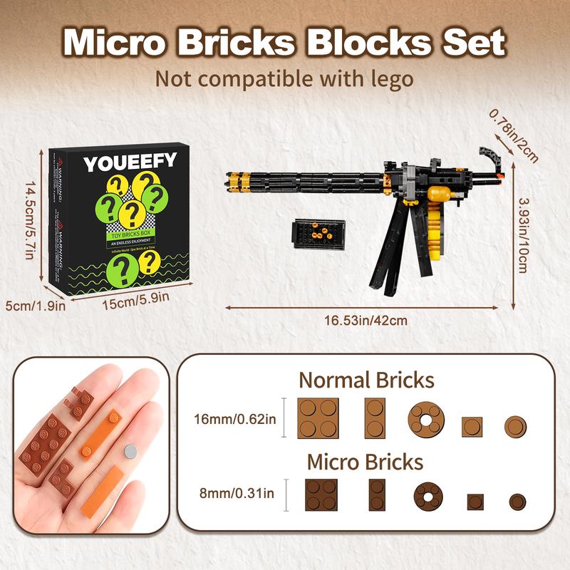 1:3 938 PCS RPG Building Blocks Bricks,DIY Model,Assembling Toys for Boys & Adults