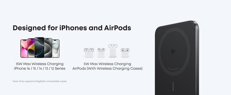 [Live Only]Anker Nano Power Bank, Ultra-Slim 5,000mAh Magnetic Battery Pack, Qi2 Certified 15W Max Ultra-Fast MagSafe-Compatible Portable Charger, Ergonomic Design, For iPhone 16/15/14/13/12 Series Only