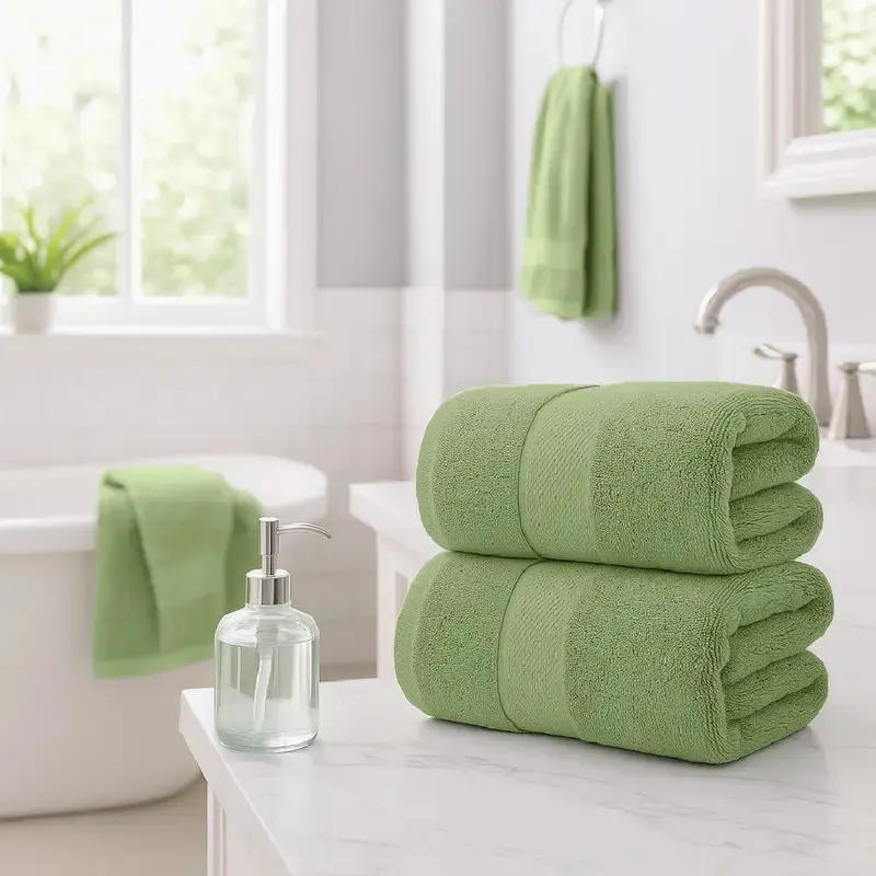 HURBANE HOME Unisex 2-Pack XL 100% Cotton Bath Towel Set (35"x70"), Super Soft, Quick Dry, Water Absorbent Cotton Towels for Luxury Hotel-Spa Use, Water Absorbent Towel sohochic