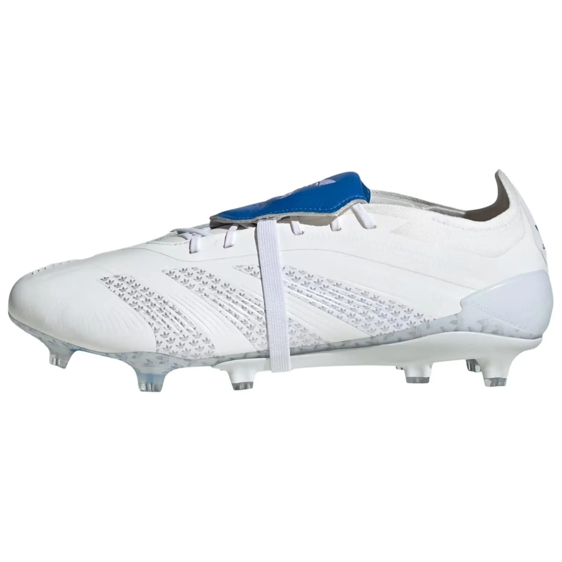 Adidas Predator Elite David Beckham X Originals Laceless FG White Blue Bird' Versatile Durable Non-slip Soccer Cleats IG9115