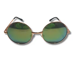 The Yabba x Unisex Round Mirrored Sunglasses with Metal Frame x Available in Nine Colors