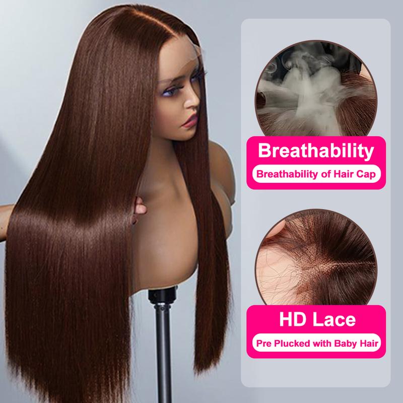 Orange Brown 13X6 HD Lace Frontal Human Hair Wigs 180% Density Bone Straight 99J Burgundy Colored 13X6 Lace Front Wig For Women Lace Front Wigs Highlight Ombre Lace Front Wig Human Hair