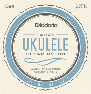 D'Addario EJ65TLGPro-Arté Custom Extruded Nylon Ukulele Strings, Tenor Low-G
