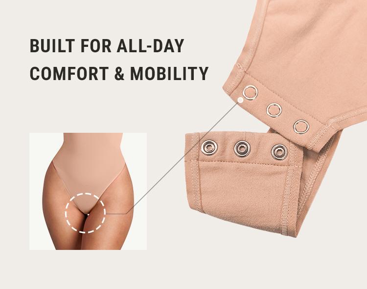 FeelinGirl #LS Stream Women's Long Sleeve Bodysuit for Tummy Control Seamless Body Suits Thong V Neck Going Out Tops Womenswear Springtok