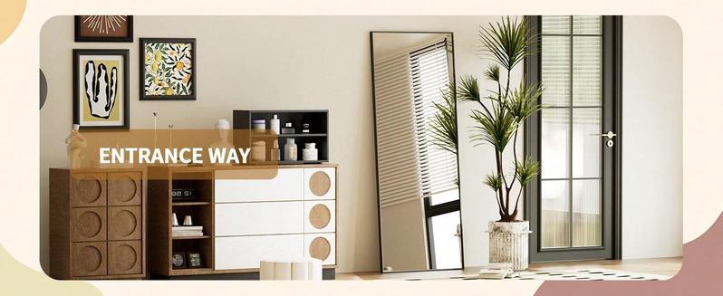 【Black Friday】 71 "x26" full-length mirror-floor-standing, wall-mounted or tilting full-length mirror with arched rectangular design, frameless suspension mirror suitable for bedrooms, corridors and entrance passages, gold/black