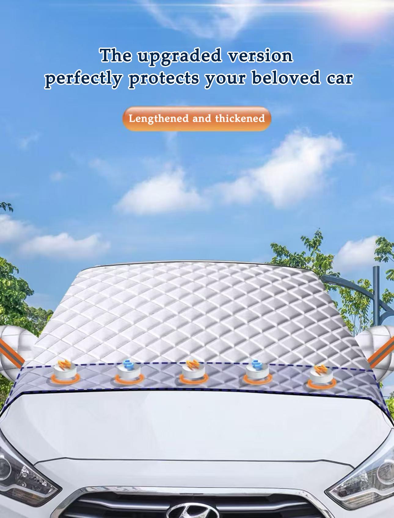 MOTORED 48''X64'' Car Windshield Snow Cover Sun Shade Winter Dust Rain Ice Frost Guard Protector - Durable Design for Winter Weather Protection & Summer sunshade windshield  cocer All-Season Multi-Weather