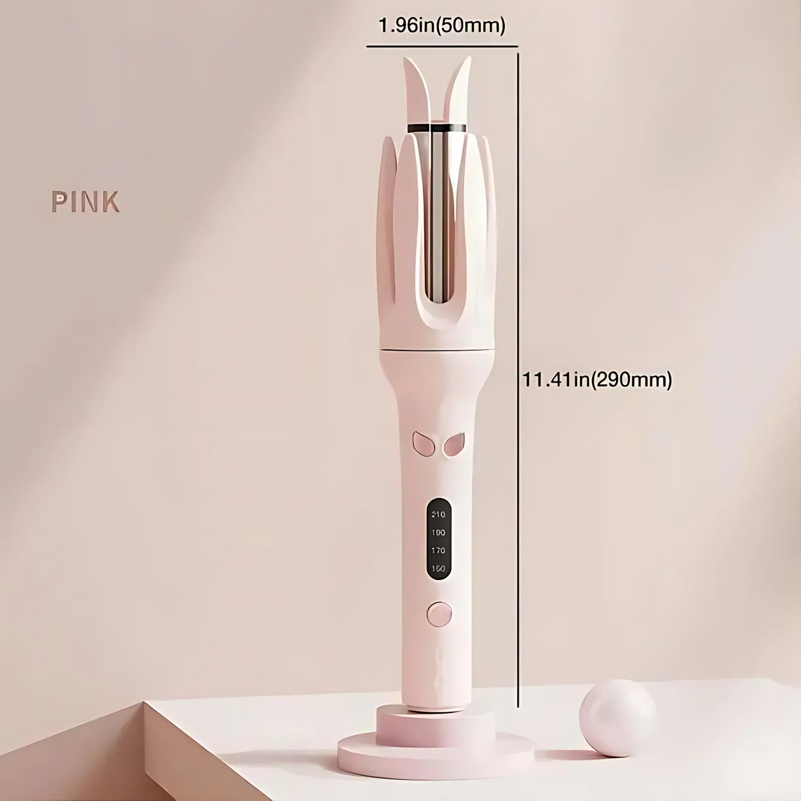Automatic Curling Iron – Negative Ion Hair Styling Tool Featuring a 28mm Rotating Barrel and LED Display, 4 Adjustable Temperature & Speed Settings, Anti-Scald & Anti-Tangle Design for Soft Big Waves; Professional Home Curler for Women