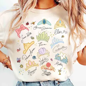 Watercolor Coquette Magic Kingdom Princess Crowns T-Shirt, Magic Kingdom Tee Girl Trip 2026 , Youth clothes