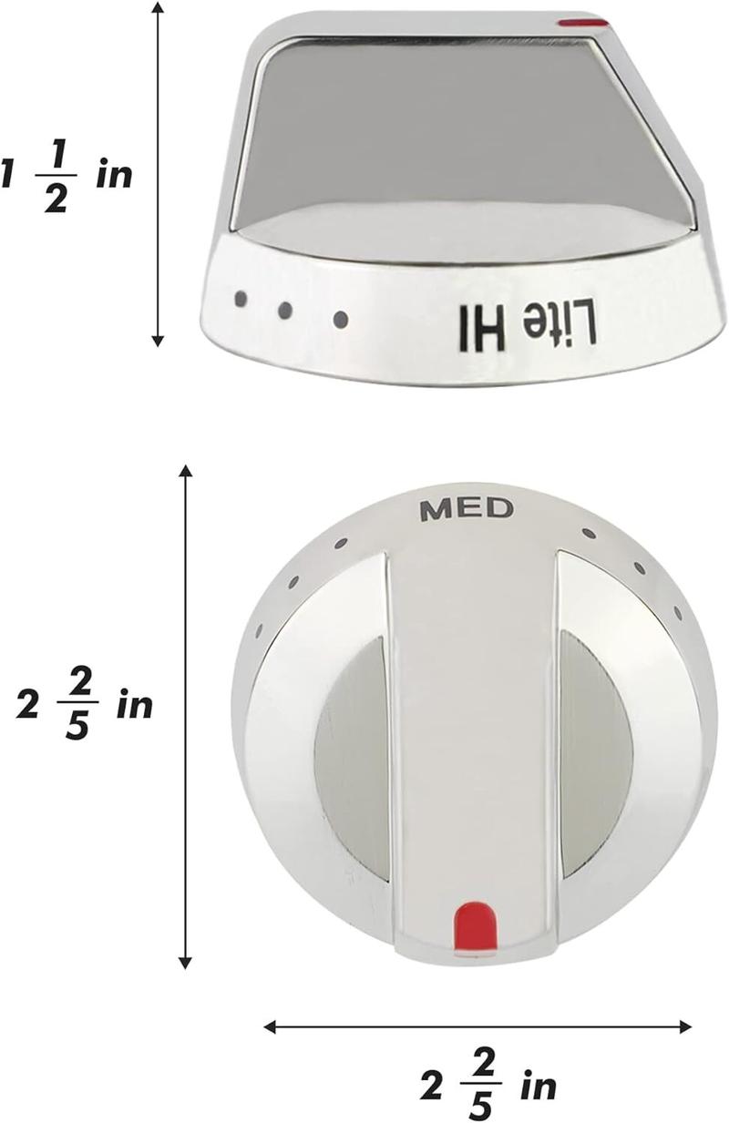 5 Pk DG64-00473A Top Burner Control Knob Replacement for Samsung Gas Range Oven