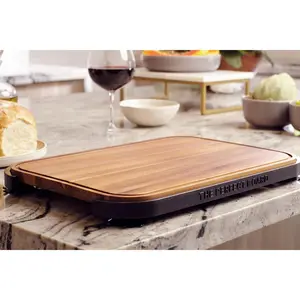THE PERFECT BOARD - Acacia Hardwood Cutting Board with Non-Slip Frame & HDPE Options for Safety Precision and Quality Kitchen Use