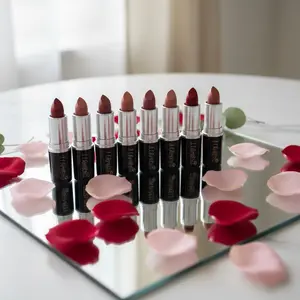 Waterproof Creamy Velvet Lipstick with Velvety Finish Rich Pigmentation Long Lasting Wear Nourishing Ingredients