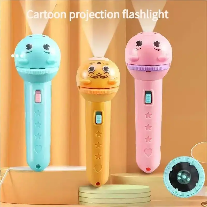Home Kids Projector for Early Learning | Intelligent Cartoon Projector with 3 Slide Films | Bedtime Story & Educational Flashlight | Decorative Night Light for Children | Festival & Birthday Gift