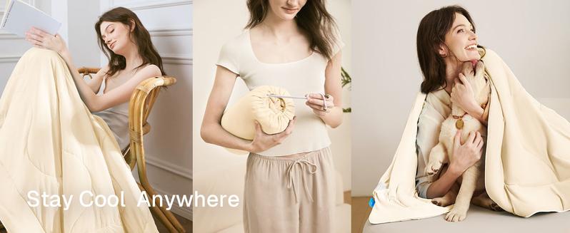 Adaptive Skin-Friendly Cooling Blanket! All-Season Breathable Air-Conditioning Blanket, Pet-Friendly Multi-Scenario Throw