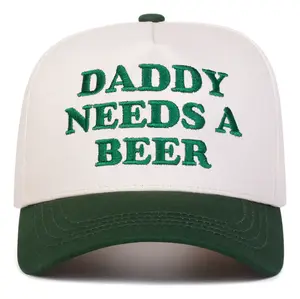 Daddy Needs a Beer Hat, Gift for Dad, St Paddys Day, St Patricks Day Hat, Shamrock Ireland Clover Hat