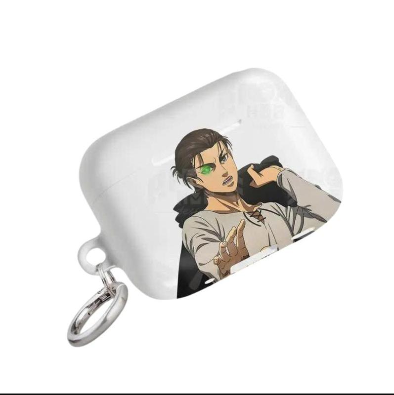 Dark Freedom Anime Collection AirPods Case  Post-Apocalyptic Human Warrior & Battle Symbol Art  Intense Manga Action Fantasy Design Durable Protective Cover  For AirPods 1234 & Pro Gen 123, Gift