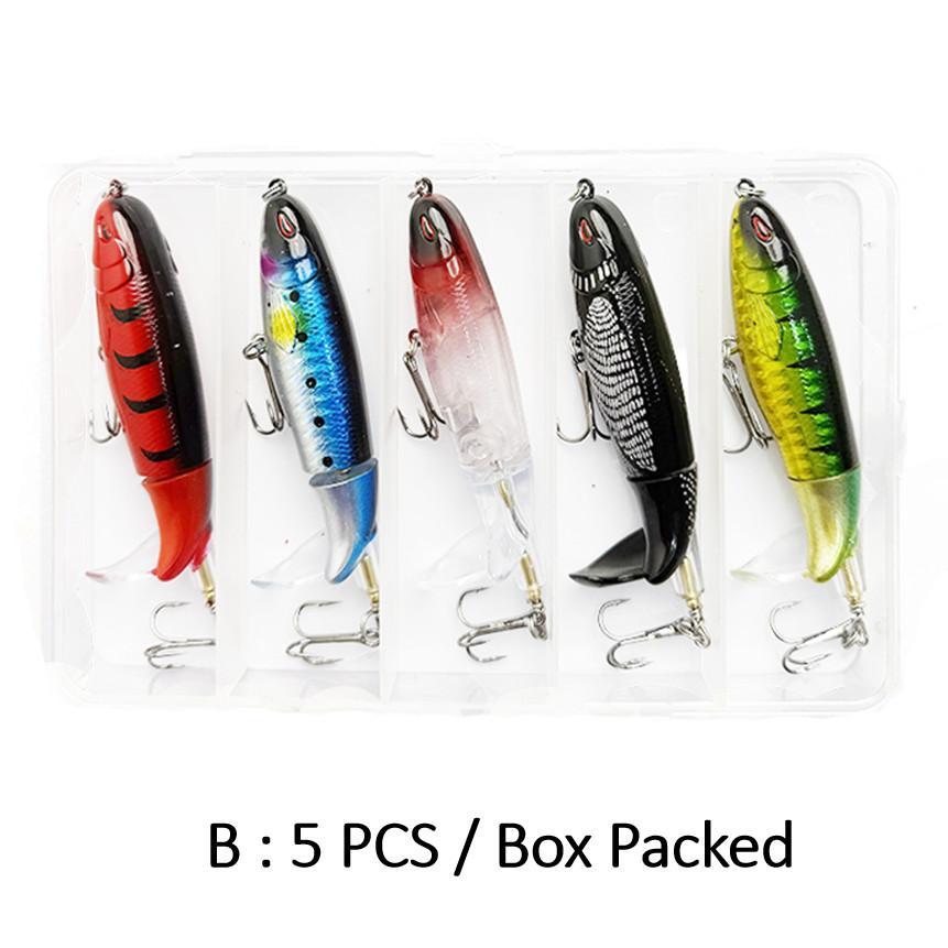 [FreeShip] 5/10pcs Artificial Fishing Lure, 13.5g Simulation Fishing Lure with Hook, Fishing Accessories for Outdoor Fishing Equipment, 10cm Whopper Plopper, Swimbaits, Fishing Lure Bait