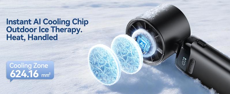 4-in-1 portable refrigeration handheld turbo fan with 200 speed settings, 21,000 revolutions per minute, 12-hour cooling, digital display, 120° rotation, USB charging, mini handheld personal fan.Suitable for travel, indoor use, and office desk usage.