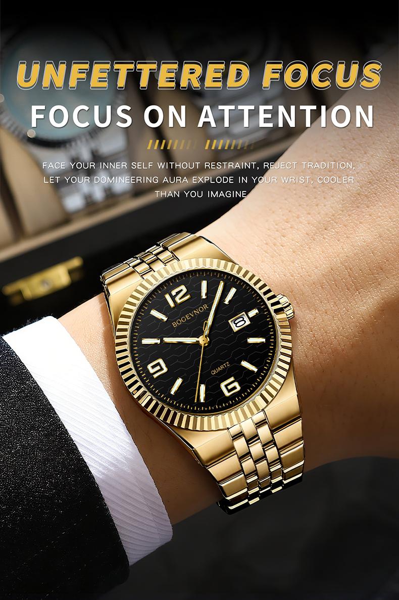 【dealsforyoudays 6-Piece】 Jumpstart sale Men's Watch Elegant Gift Box: A must-have trendy accessory for parties and gatherings, showcasing unique taste; also a high-quality business gift for boyfriends Men's Luxury Quartz Watch Set