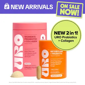 URO Total Body Glow Bundle: Probiotic + Collagen Powder with Metabolism Support Capsules for Skin, Hair, Nails & Gut