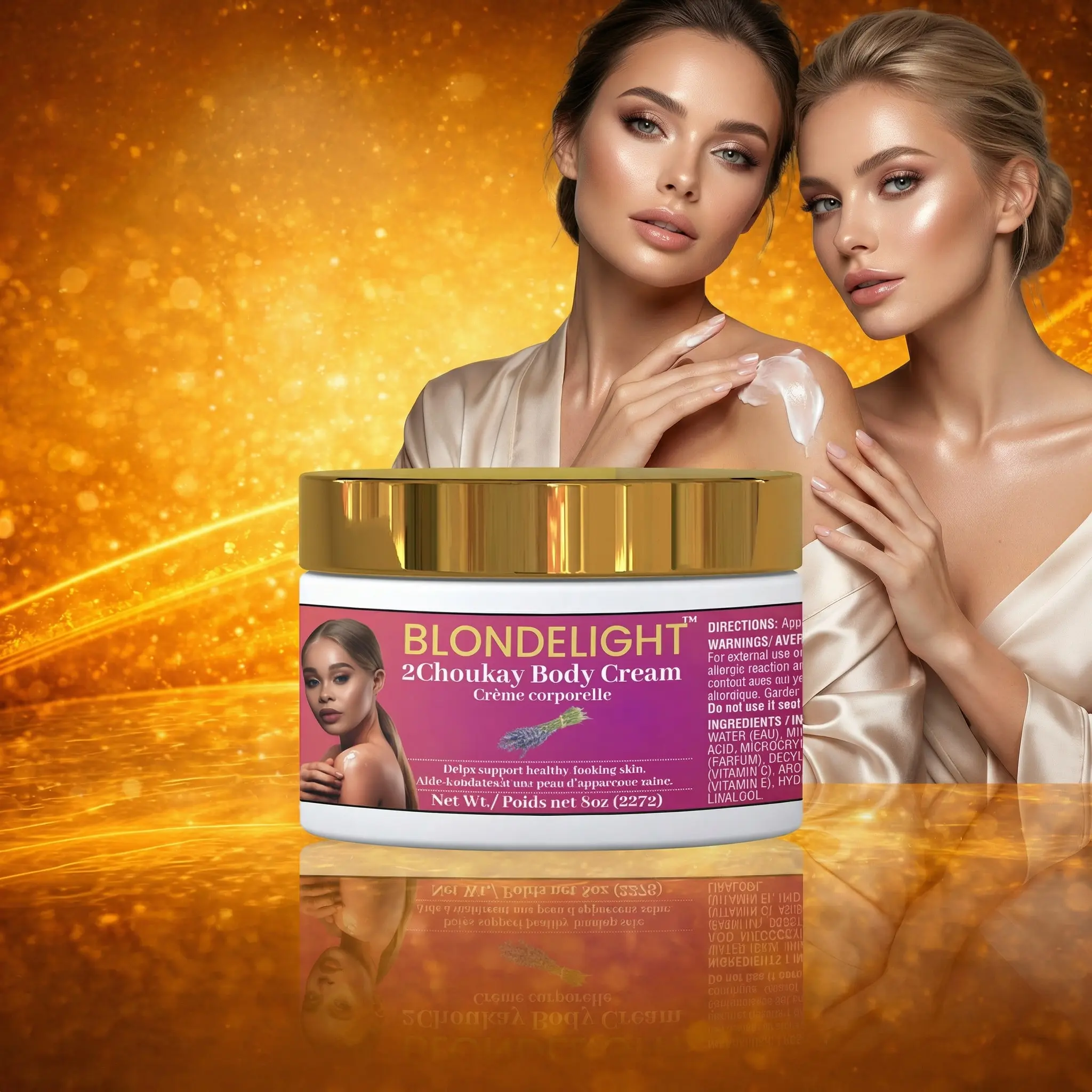 BLONDELIGHT 2Choukay Body Cream – Daily Moisturizing Body Cream, 8 oz