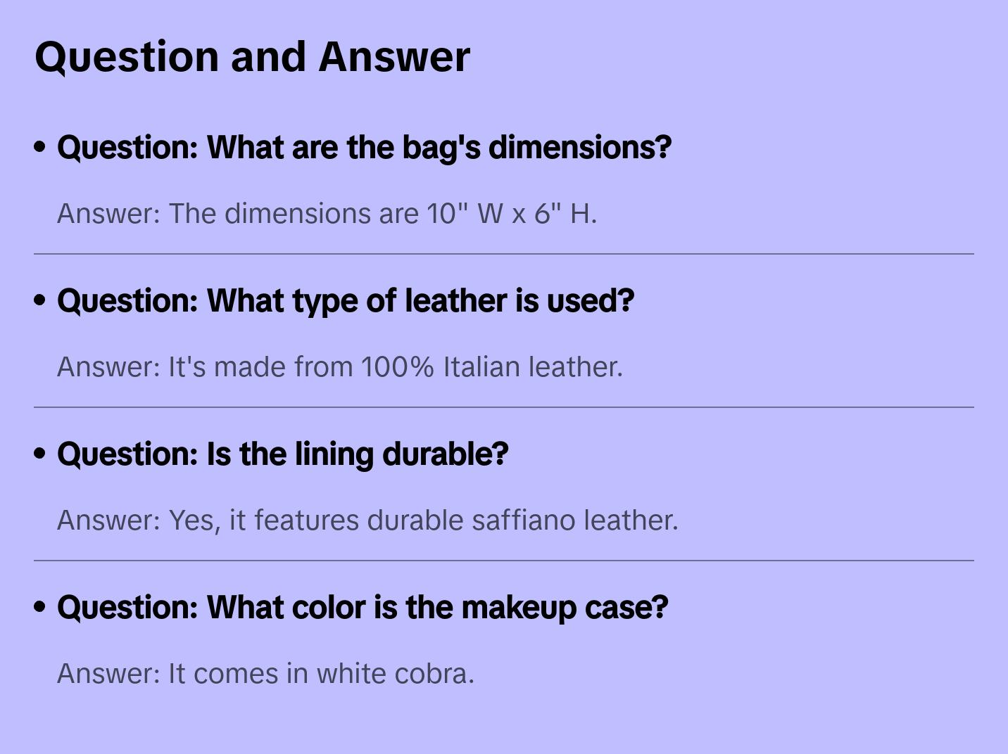 Vesper Makeup Case/White Snakeskin Embossed