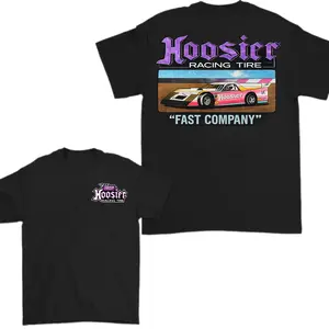 Hoosier Racing Tire T Shirt, Dirt Track Race Car Graphic Tee, Unisex for Men for Women, Menswear, 100% Cotton