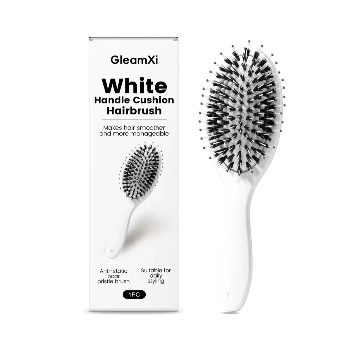 Miracle Brush – Viral World-Famous 6x Sold Out Paddle Brush - Smoother, Stronger, Shinier Hair - Boar Bristle Brush with Nylon Bristles and Microsphere Massaging Tips - Stimulates Scalp, Boosts Volume, Enhances Shine & Detangles Hair