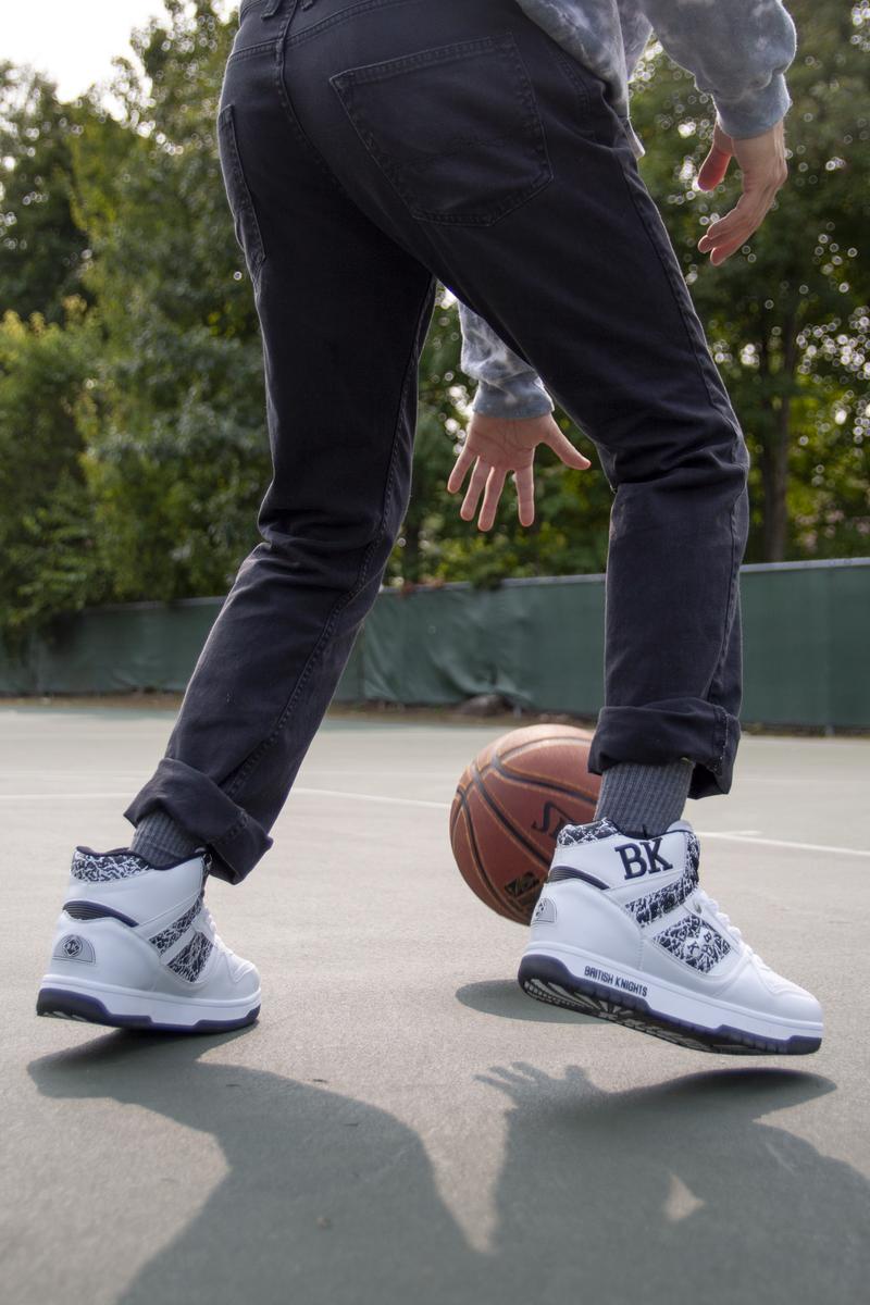 KINGS SL Series Navy White Black Sneakers for Men, Casual Shoes Footwear with BK Logo, Comfortable Sole Training Runner, Perfect Valentine's Day Gift for Men  Athletic Trainer Running