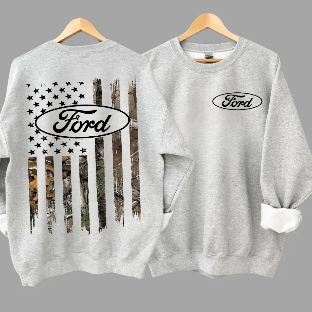 Vintage Ford Sweatshirt, Ford Truck 2Sided Sweater, Ford Hunting Shirt, Ford Outdoor Sweater, Ford Forest Camo Sweatshirt, Unisex Shirt For Men, For Women