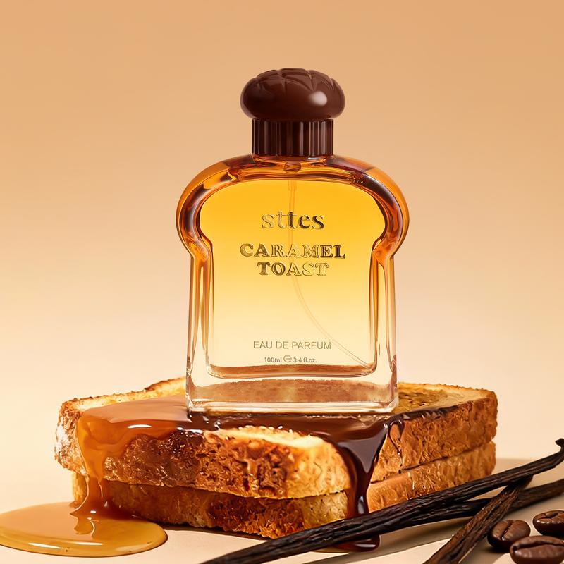 Sttes Caramel Toast Eau de Parfum, Warm Gourmand Fragrance with Vanilla, Coffee, Chocolate Notes, 100ml