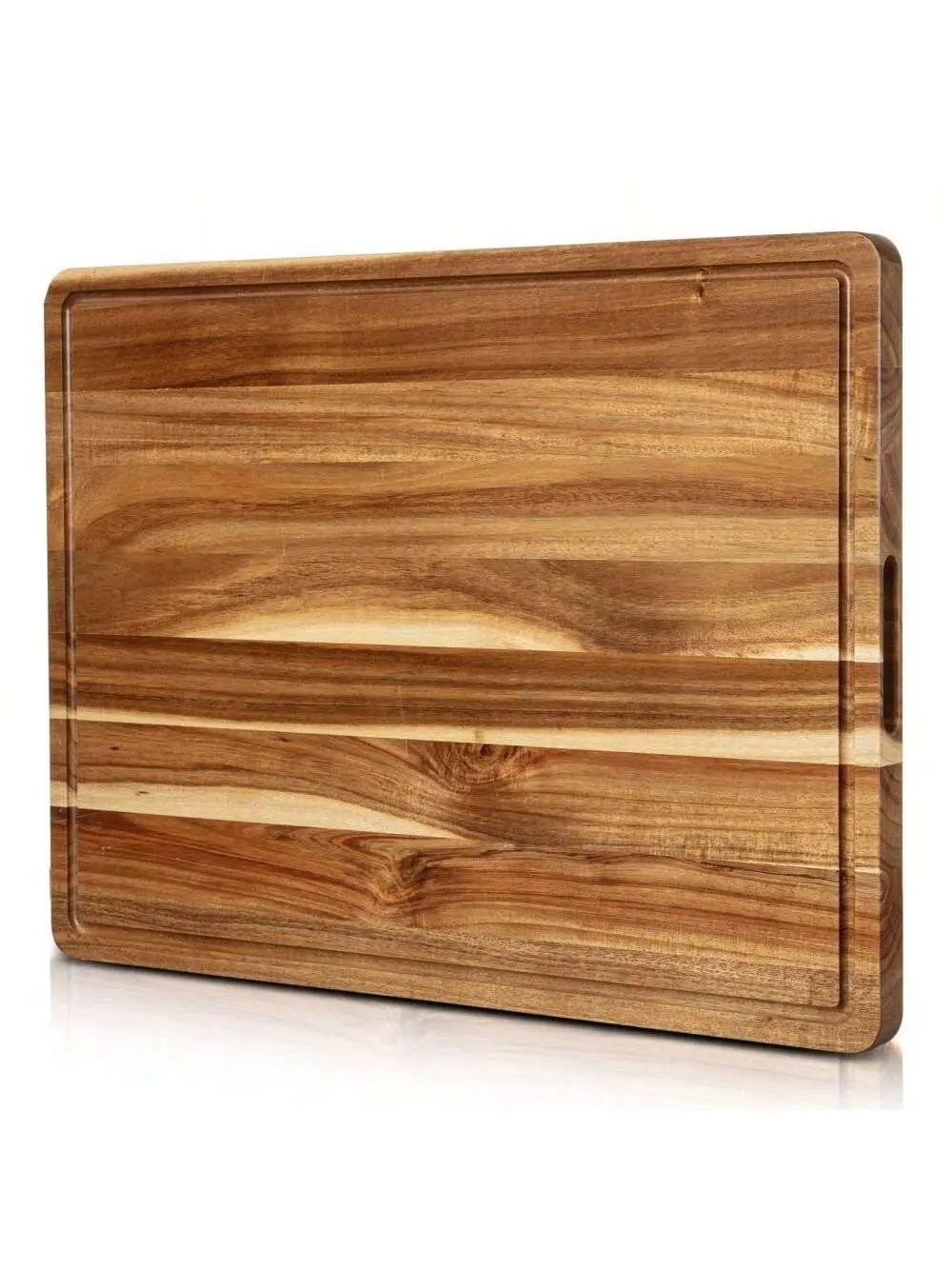 Extra Large Acacia Wood Cutting Board For Kitchen, 24 X 18 Inch Large Butcher Block Chopping Board With Juice Groove, Thick Wood Cutting Boards Carving Board For Turkey Meat Vegetables BBQ