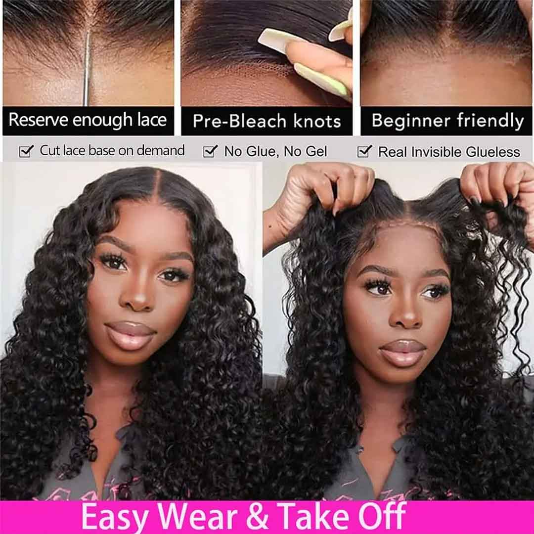 [New In] Bling Hair Deep Wave Lace Front Wigs Human Hair Pull Go 13x6 Glueless human Hair Wigs 180% Drawstring Wigs With Baby Hair Wet And Wave 13x4 Lace Wigs For Black Women
