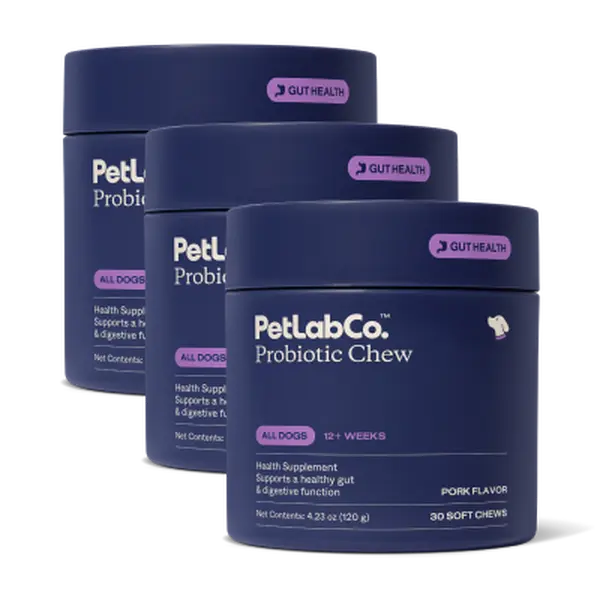 3x PetLab Co. Probiotics for Dogs Soft Chews for Seasonal Allergies, Gut, and Digestive Health. Vet-Reviewed, Premium-Quality Ingredients - Supplements