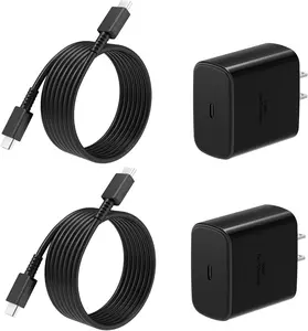 Super Fast Charger USB C, 2Pack PPS Type C Charging Block with 6FT USB-C Phone Cable for Samsung Galaxy S25 +/Ultra /S24 S23 S22 +/Ultra/ S21 S20/Tab S9, iPhone 17/16/15
