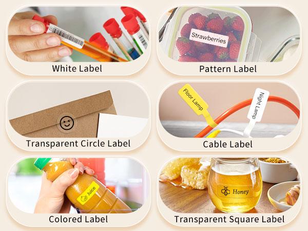 JADENS JD-11 Label Maker Machine, Wireless Bluetooth Mobile Thermal Label Printer with 3 Roll Tapes, Ink-Free with Multiple Layouts for Home, Office