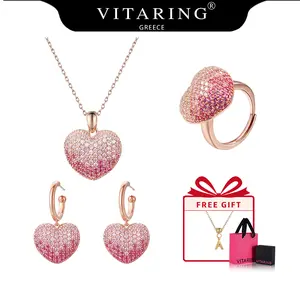 [Buy One Get Free Necklace ]VITARING Hedera Series Gradient Elegant Heart-Shaped Pendant Necklace Woman Collarbone Chain Niche Original Design Light Luxury Texture