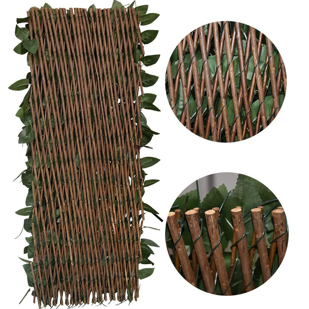 【Arbor Day】Privacy Fence Expandable Screen for Balcony Patio Outdoor,Decorative Faux Ivy Fencing Panel,Hide Unsightly Views, Realistic Leaf Design Garden