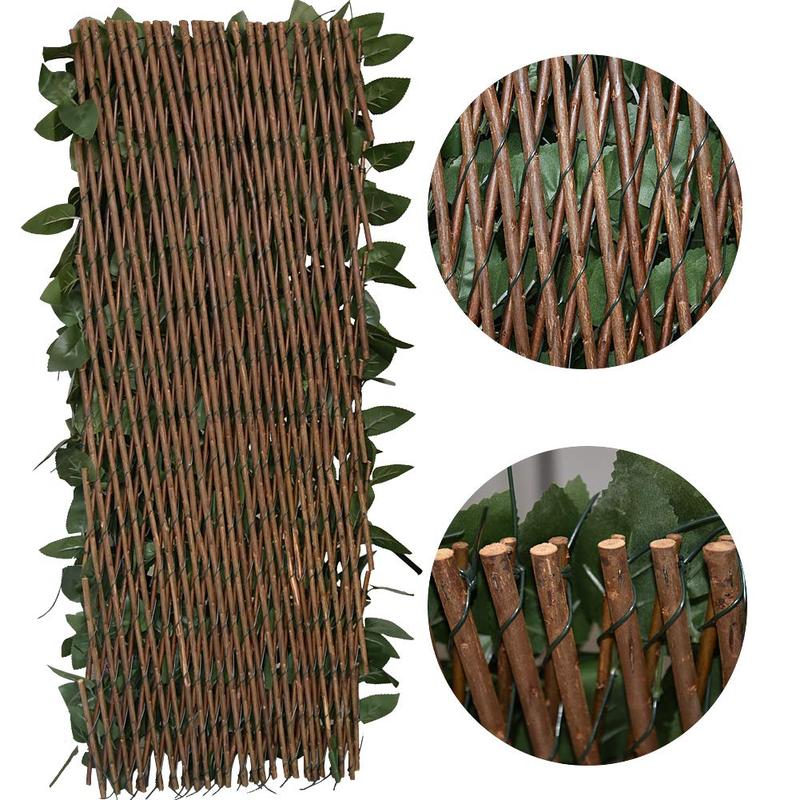 Uhair Privacy Fence Expandable Screen for Balcony Patio Outdoor,Decorative Faux Ivy Fencing Panel,Hide Unsightly Views, Realistic Leaf Design Garden