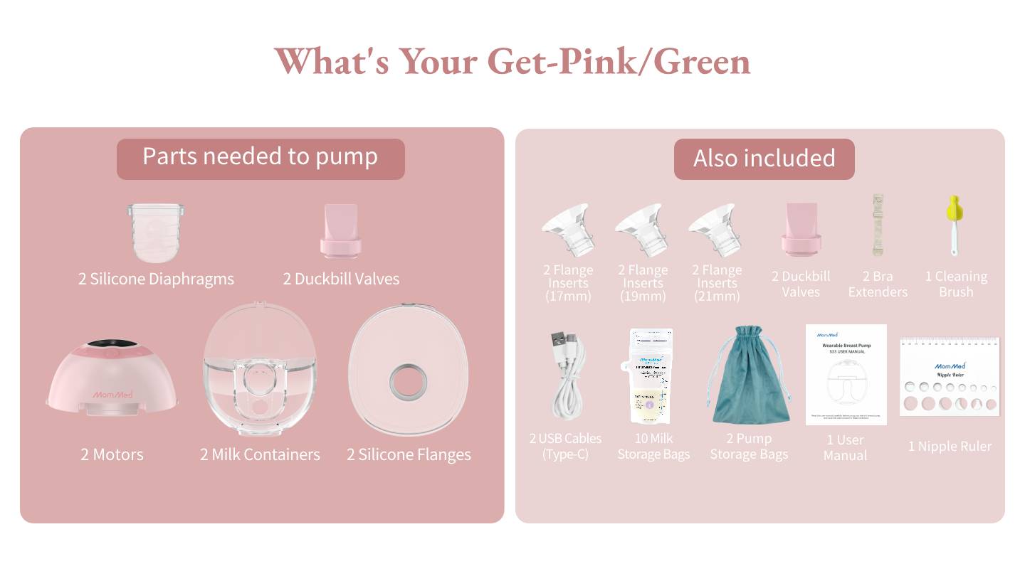 MomMed S33 Luma Built-In Night Light & Pain-Free Breast Pump For Night Pumping,Wearable Breast Pump, Electirc Portable Breast Pump, Breastfeeding Pump with 4 Modes & 9 Levels, 17/19/21mm Flange Inserts Babypump