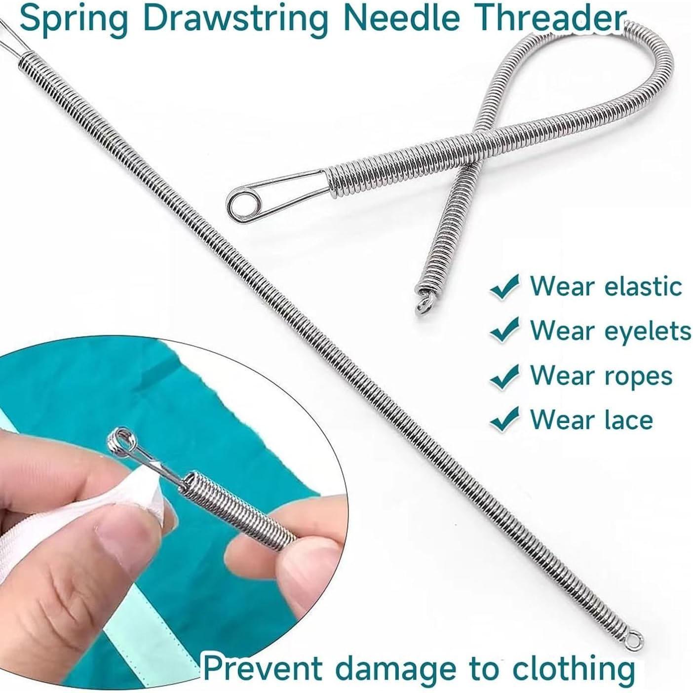 Spring Casual Wear Essential Drawstring Needle Threader Set - 6 pcs Replacement with Easy Tool for Hoodies 20 gauge