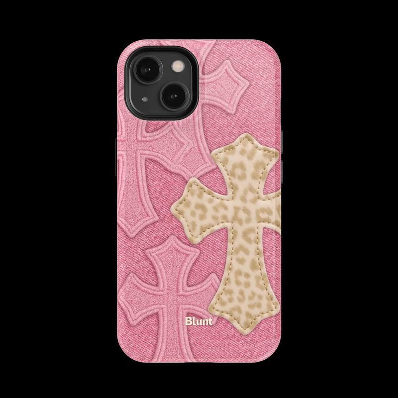 Pink Cheetah Cross iPhone Case Impact-Resistant Cases Phone Case iPhone 17 16 15 14 12 11