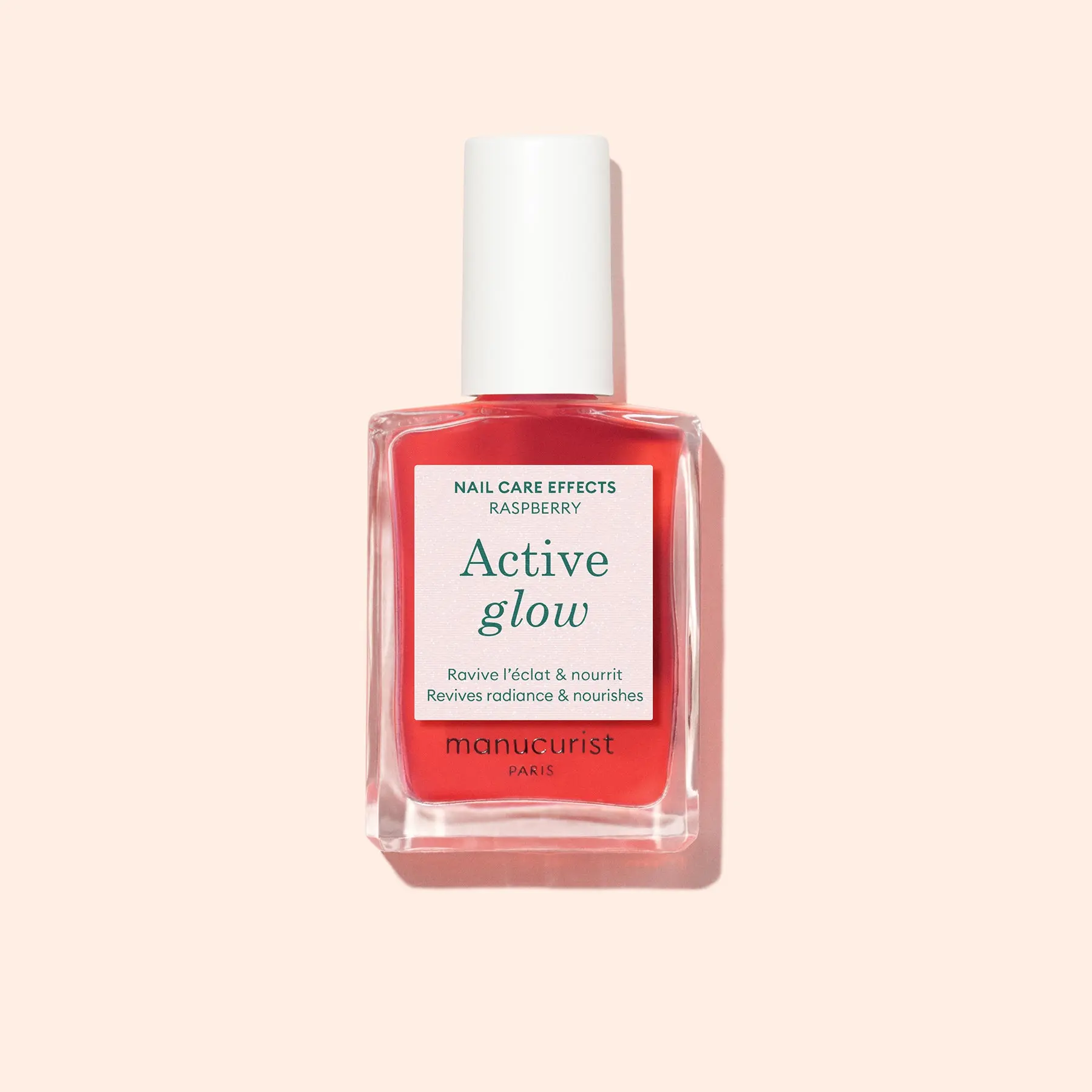 Manucurist Active Glow - Nail Strengthener & Enhancer - Tinted Shine for Healthy Glow