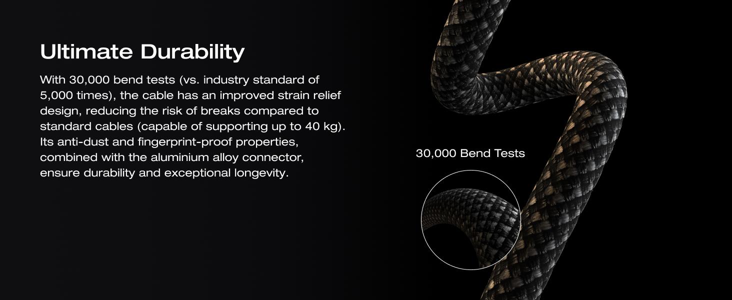 EF ECOFLOW Rapid Pro USB-C to USB-C Cable (240W, Nylon), 240W Dual USB-C Charging, 1.8 m Type C Charger