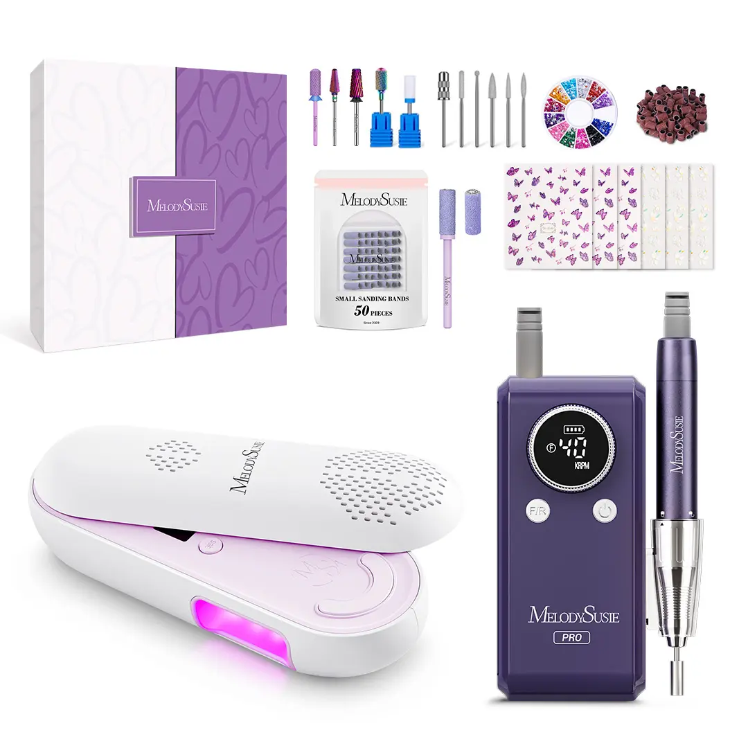 MelodySusie Mother's Day Nail Drill Gift Box with Premium Nail Drill and Nail Lamp for Nail Beginners & Professionals #DealsForYouDays
