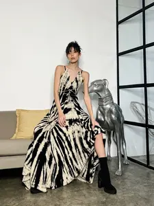 Flamingo Tie Dye Maxi Dress - Seashell