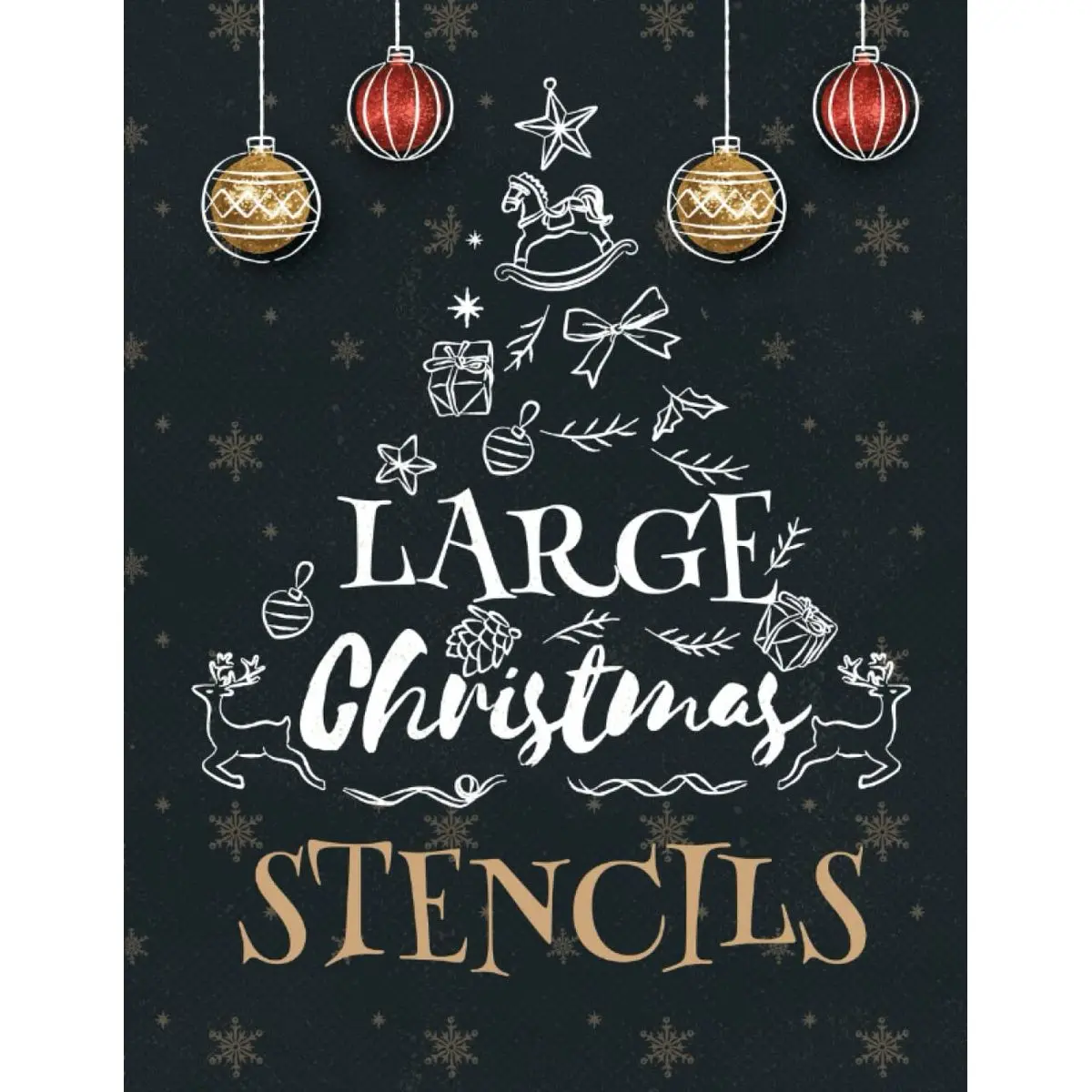 Large Christmas Stencils: Stencil Book with 90 DIY Christmas Holiday Themed Templates to Cut & Create Beautiful Handmade Decorations | Unique Xmas Gift for Whole Family Paperback – October 21, 2021